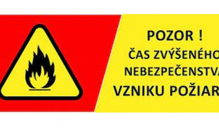 Fotka - Čas zvýšeného nebezpečenstva vzniku požiaru