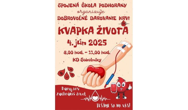 Pozvanie na darovanie krvi