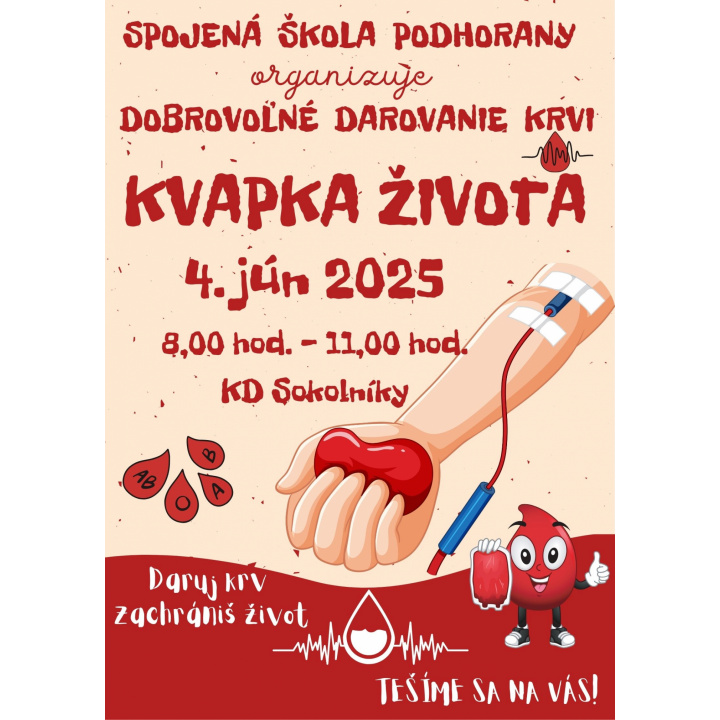Pozvanie na darovanie krvi