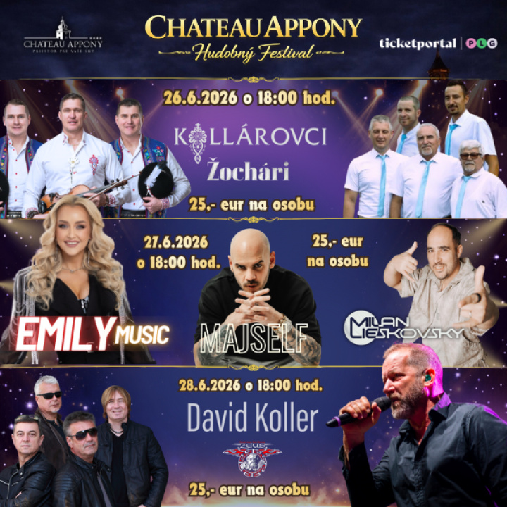 Pozvánka - Hudobný festival v Chateau Appony