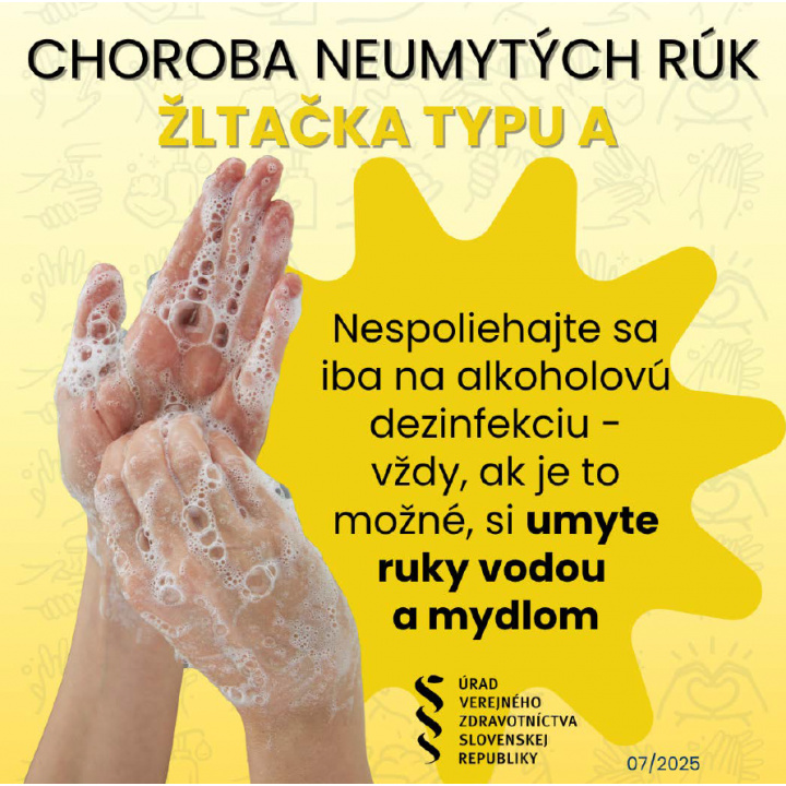 Úrad verejného zdravotníctva SR informuje o žltačke typu A